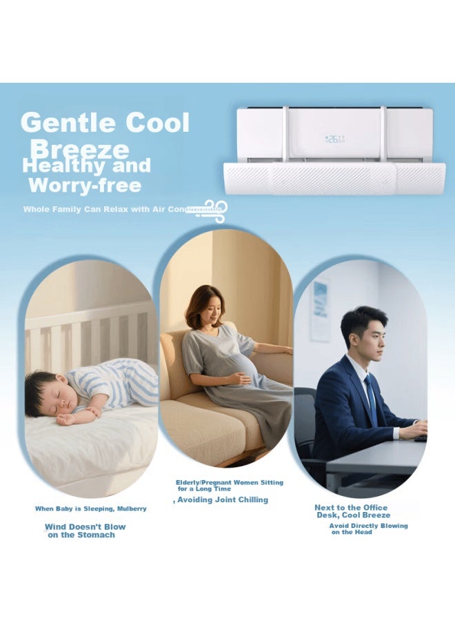 New Fly Xinfei Air Conditioner Wind Deflector, Anti-direct Blowing Shield For Postpartum Care And Infants, Air Outlet Cover, Windshield Curtain, Wall-mounted Standard Model - Image 1