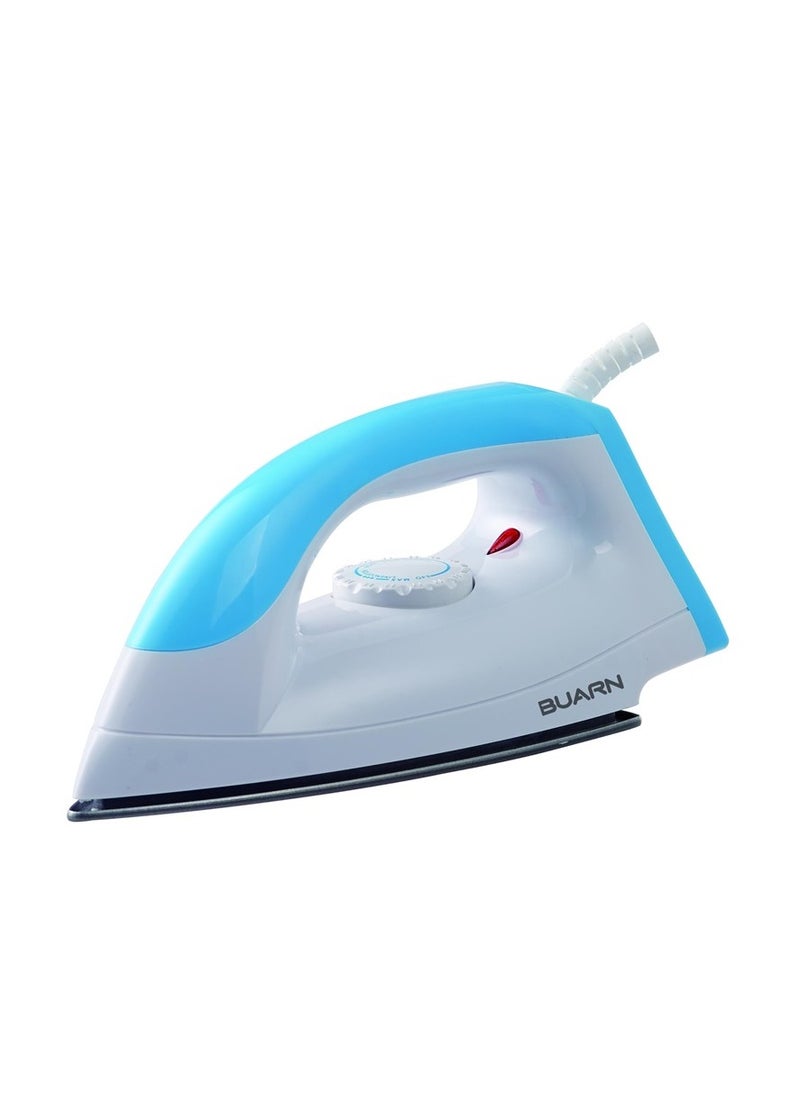 BUARN PROFESSIONAL Buarn Professional 1000W Dry Iron – Non-Stick Soleplate, Adjustable Thermostat, Copper Power Cord, Power Indicator Light – NI-2203D  - Image 1
