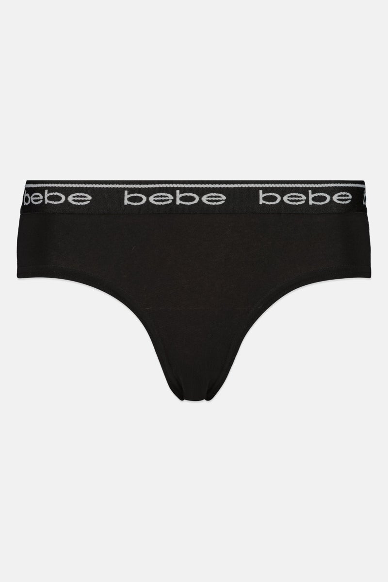 bebe سراويل داخلية نسائية 3 قطع بشعار العلامة التجارية، متعددة الألوان - Image 2