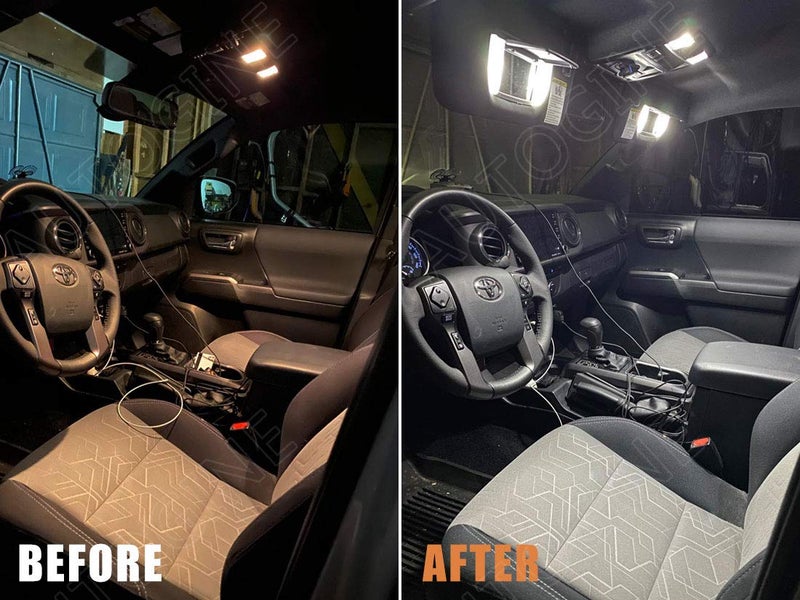AUTOGINE مجموعة إضاءة داخلية LED بيضاء مكونة من 13 قطعة لسيارة تويوتا كامري 2012 2013 2014 2015 2016 2017 2018 2019 2020، مصابيح LED داخلية فائقة السطوع 6000K + أداة تركيب - Image 3
