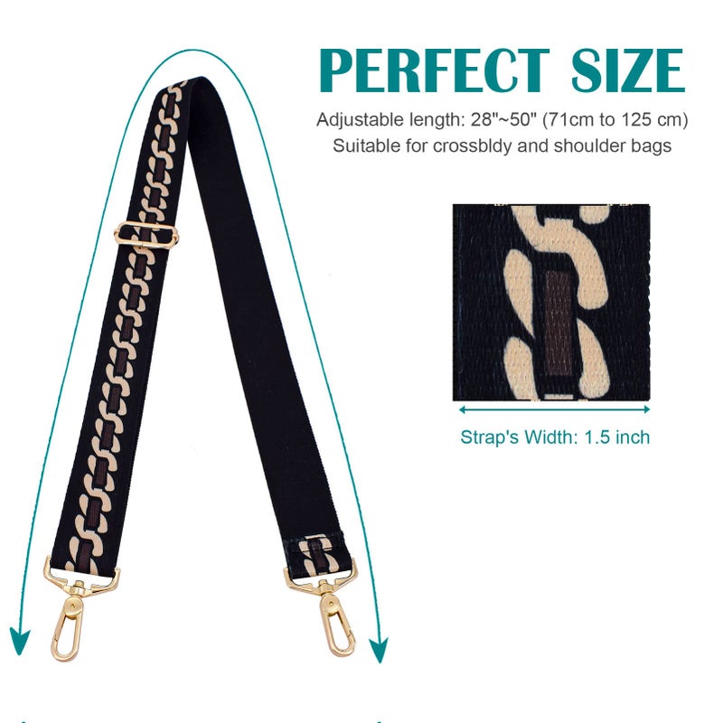 River Lake Adjustable Crossbody Strap for Purses Replacement Guitar Multicolor Style Handbag Straps Guitar Shoulder Strap for Women (Alternant S) - Image 3