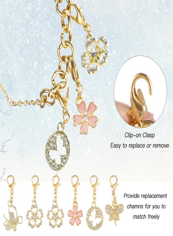 PENKEY Metal Band Compatible with Apple Watch 38mm 40mm 41mm 42mm 44mm 45mm 49mm, Bling Bracelet with Charms Dressy Pendants Straps for iWatch Ultra SE & Series 9 8 7 6 5 4 3 2, Butterfly, 38/40/41mm - Image 3