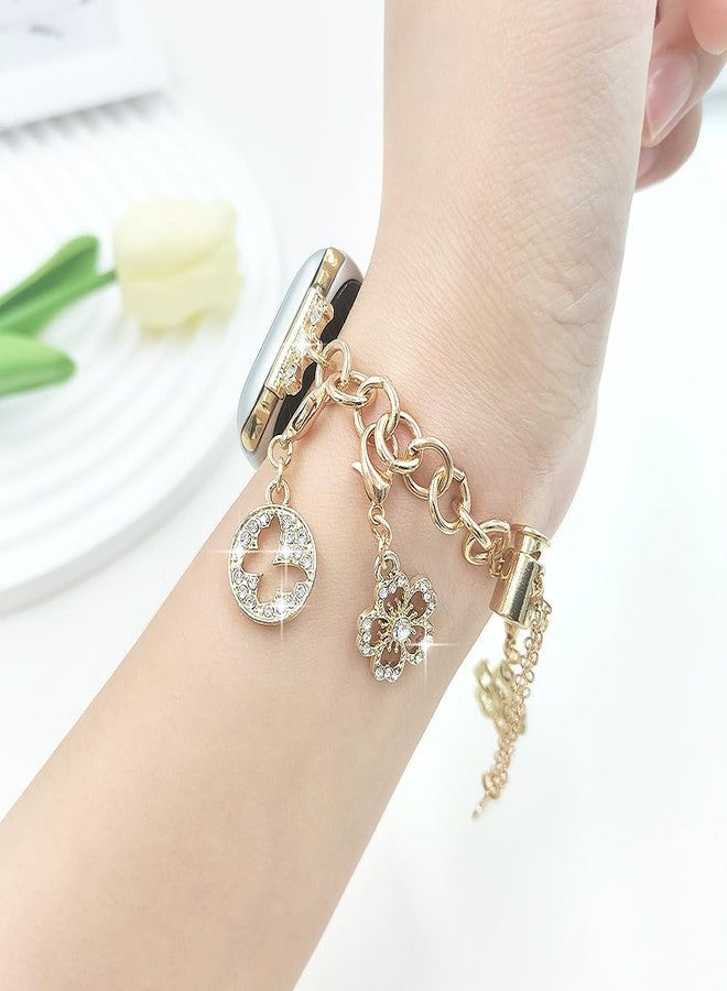PENKEY Metal Band Compatible with Apple Watch 38mm 40mm 41mm 42mm 44mm 45mm 49mm, Bling Bracelet with Charms Dressy Pendants Straps for iWatch Ultra SE & Series 9 8 7 6 5 4 3 2, Butterfly, 38/40/41mm - Image 5