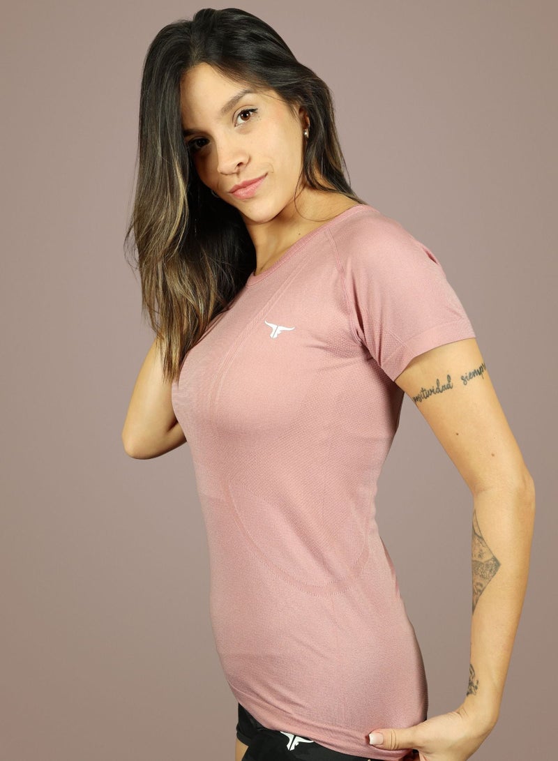 THUGFIT Vortex Tee Ladies T-shirt - Pink - Image 3