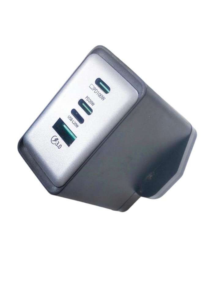 كيندو شاحن حائط يونيفرسال بقوة 158 وات (2 منفذ Type-C + منفذ USB + منفذ iPhone) - Image 1