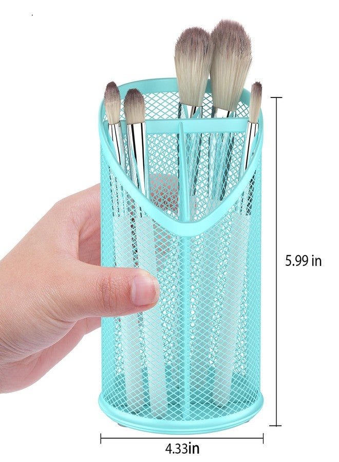 Delifox 2 Pack Pen Holder Mesh Round Pencil (Blue) - Image 2