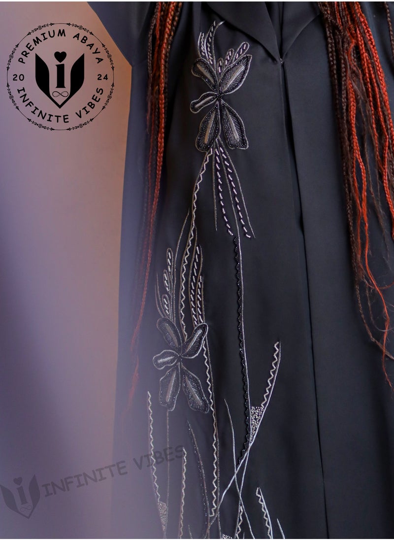 Black Abaya with Handcrafted Details with Sheila - Neda Japan Fabric - pzsku/ZF62904843751B8190F43Z/45/_/1709908252/d868dacd-5564-41a6-9670-0f23a81886ec