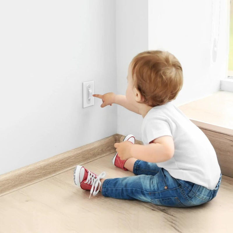 CLYMENE Wall Switch Guard, Child Proof Light Switch Cover Guard | Toggle Style | Light Switch Protection | Keep Toggle Switch in On or Off Position | 8 Pack, White - Image 2