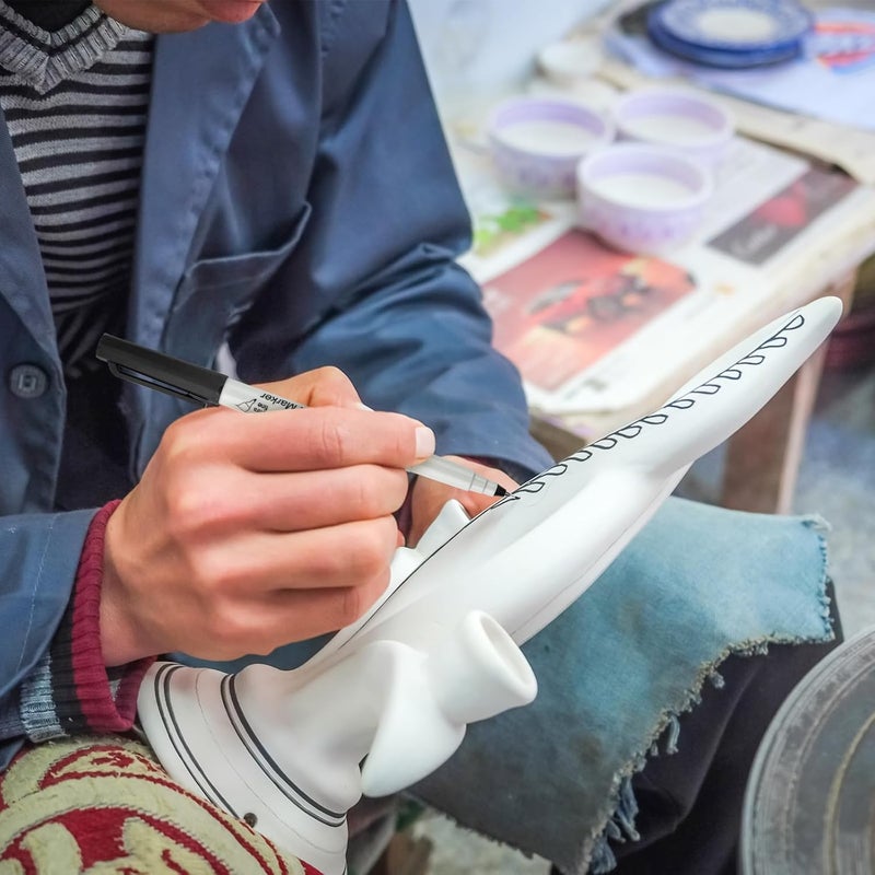 TWOHANDS ماركرات دائمة ذات رأس فائق الدقة، 0.5 مم، نقطة فائقة الدقة، أسود، 12 قطعة، 21618 - Image 4