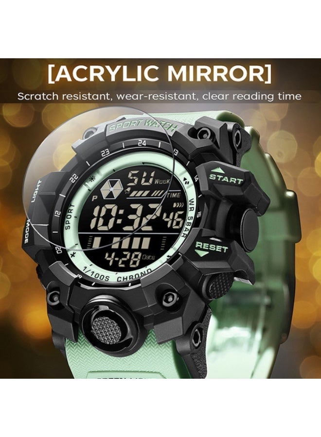 ساندا ساعة رياضية خارجية SANDA بتصميم بسيط متعددة الوظائف إلكترونية - أسود - Image 4