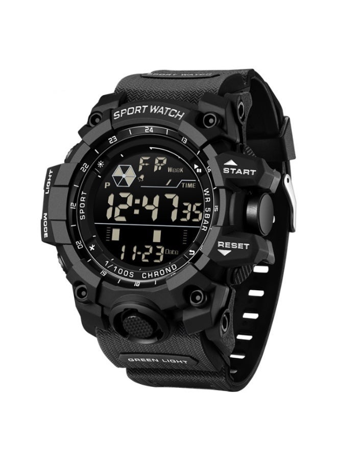 ساندا ساعة رياضية خارجية SANDA بتصميم بسيط متعددة الوظائف إلكترونية - أسود - Image 1