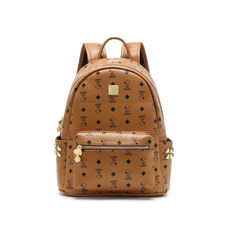 Snoopy 2026 New Style Backpack for Commute, Large Capacity, PU Leather, Fashionable Solid Color, Fits 8-inch Laptop - Image 1
