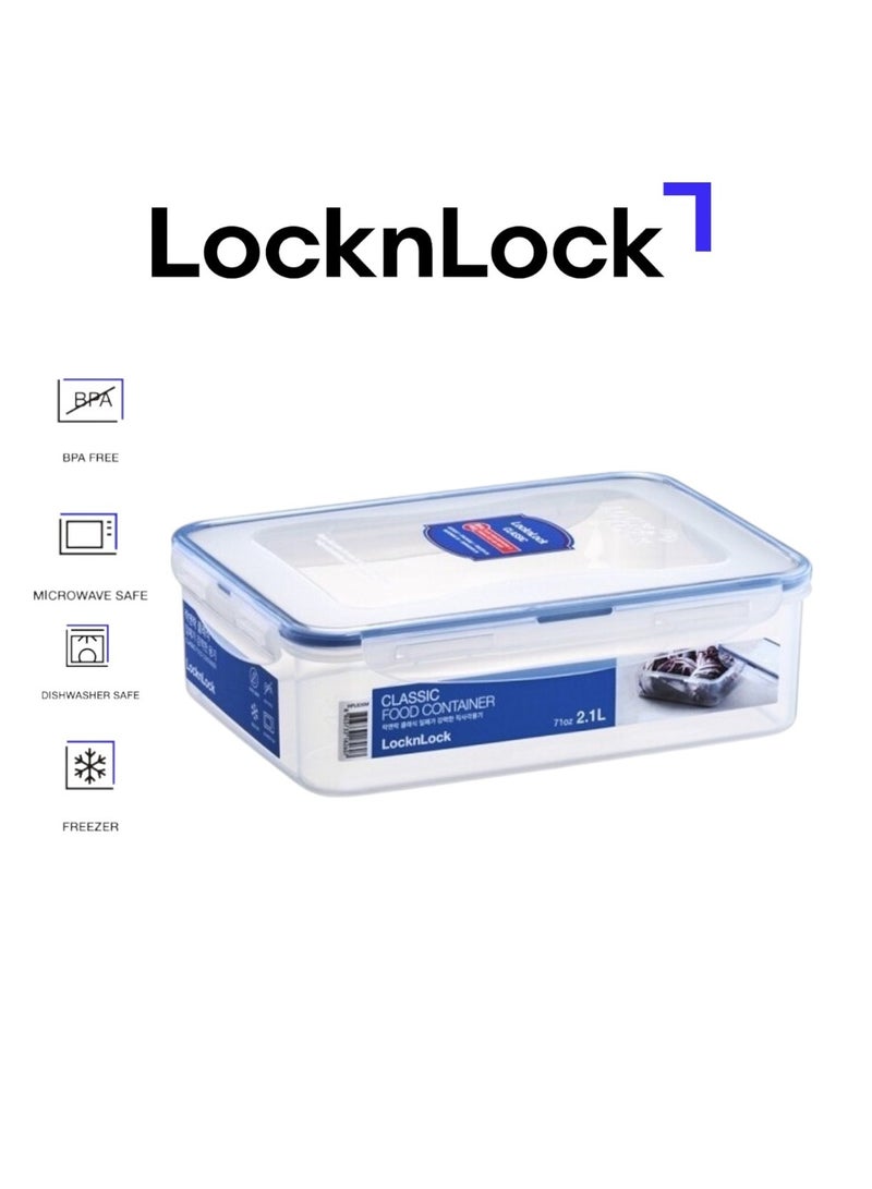 LocknLock Rectangular Food Storage Container 2.1L Airtight Leakproof Lid, BPA-Free, Microwave, Freezer & Dishwasher Safe, Space-Saving Container for Meal Prep & Leftovers - Image 1