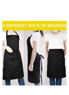 Generic Chef Apron for Women Men, Professional for Cooking With Pockets, Adjustable,Bib Aprons,Water and Oil Resistant,1 Pack, Black  - Image 5