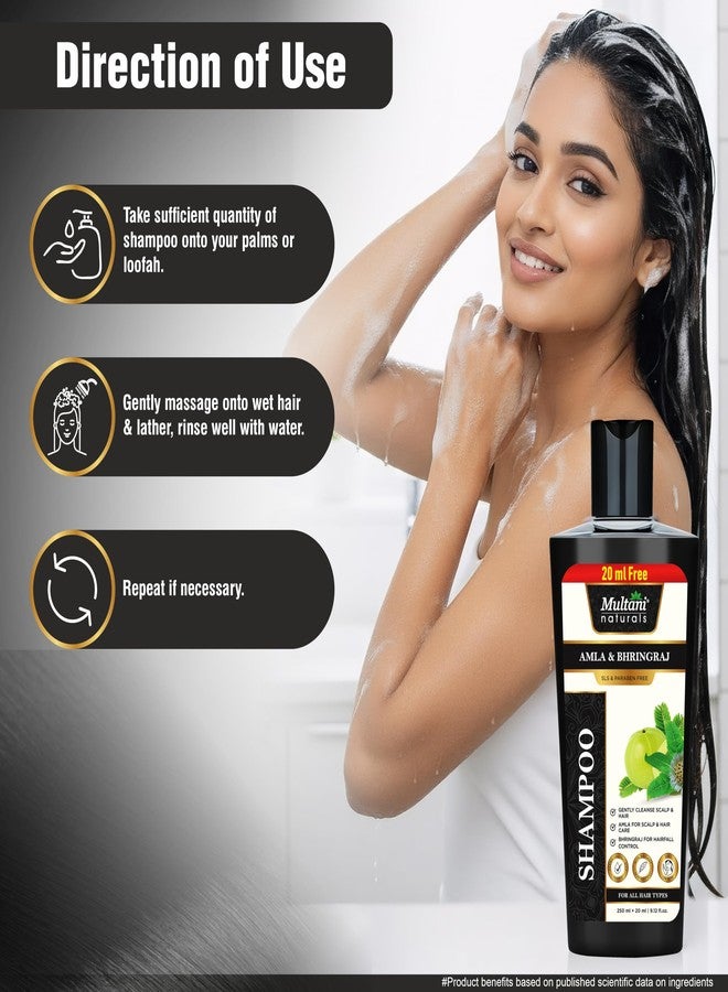 Multani شامبو وبلسم ملتاني ناتشورالز أملا وبرينجراج ٢٧٠ مل | عناية أيورفيدية بالشعر لشعر أقوى وأكثر لمعاناً | يساعد على تقليل التقصف والقشرة | مُختَبَر من قِبَل أطباء الجلدية | مناسب لجميع أنواع الشعر - Image 5