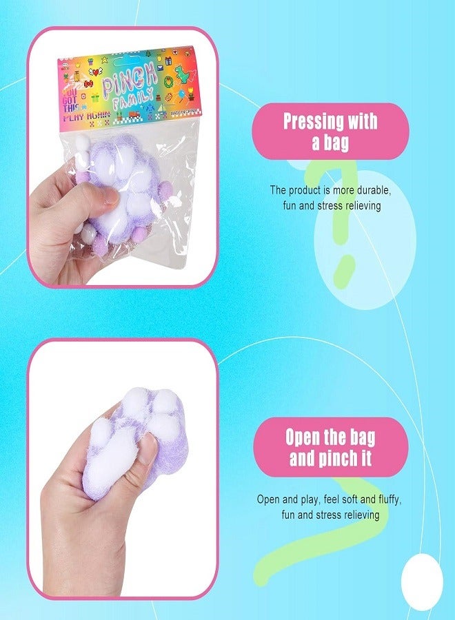 سكويشي ألعاب قطط إسفنجية على شكل مخلب، ألعاب ضغط عائلية، كرات ضغط لطيفة وممتعة (أرجوانية) - Image 2