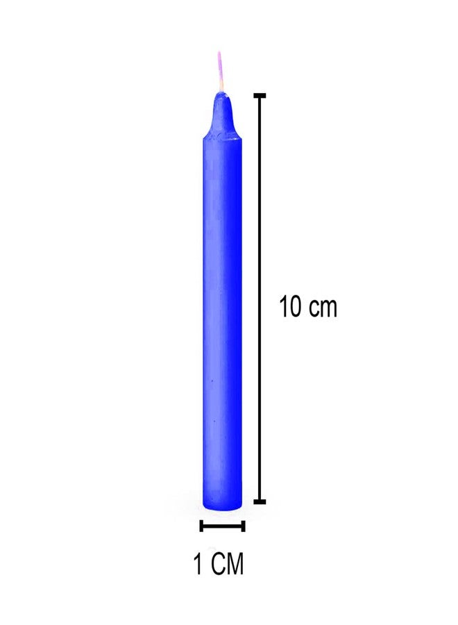 ASIDEA Stick Candles for Diwali Decoration, Birthday, Festival, Celebration (Blue-Yellow) - Image 4