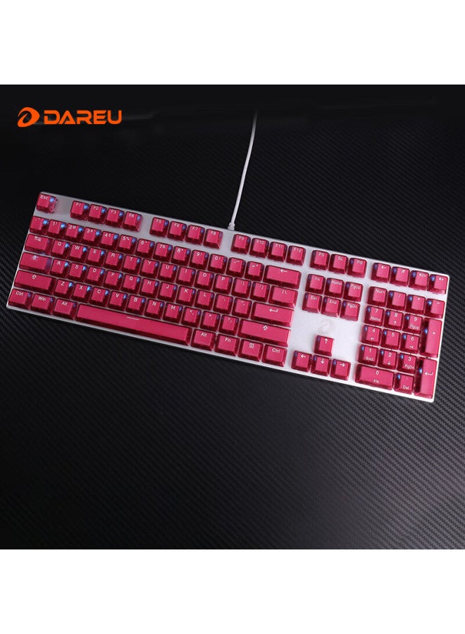 Dareu Ek815 Mechanical Alloy Edition Wired Gaming Keyboard Esports Keyboard 0ms Delay 108-key Anti-ghosting Single Backlight Magenta Brown Switch - Image 1
