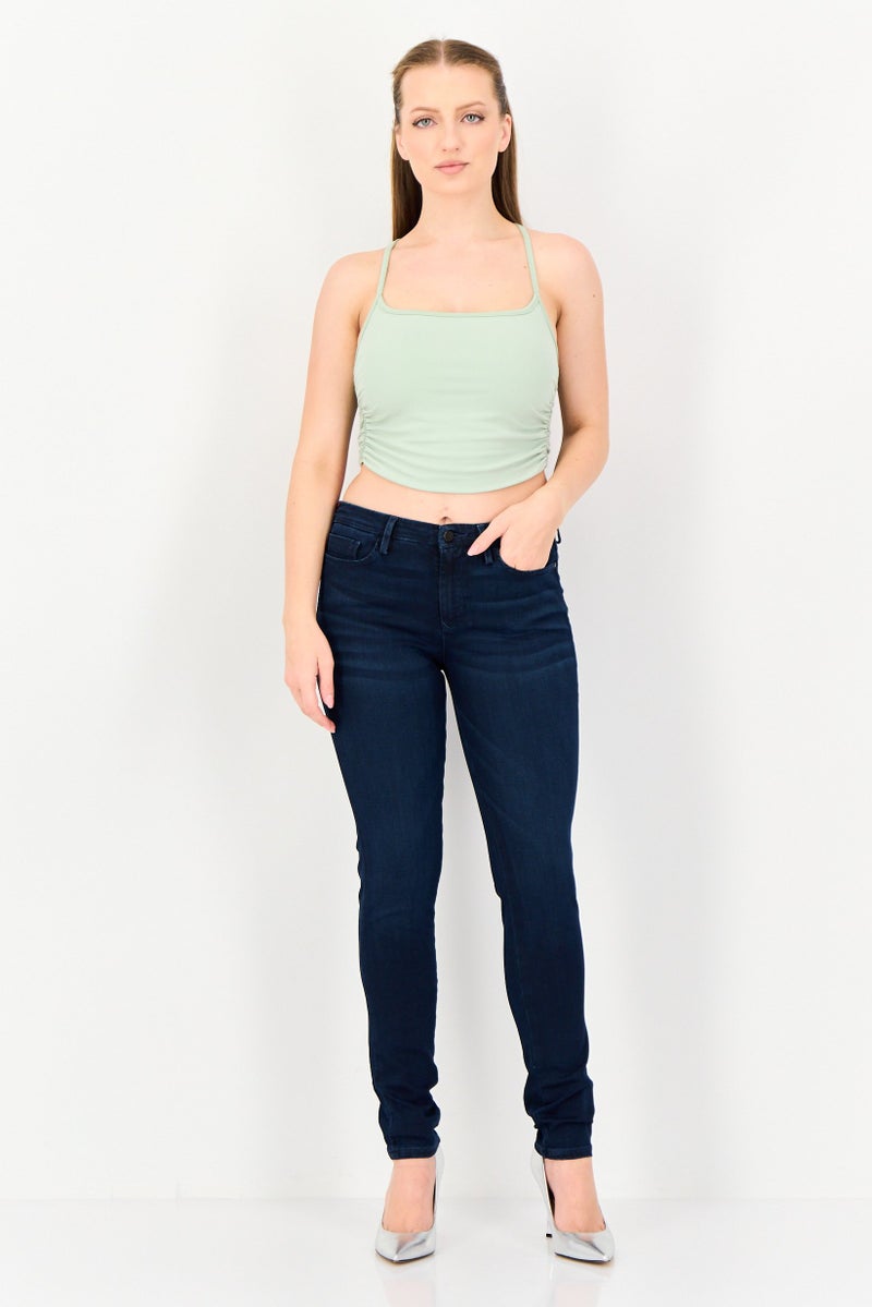 Levi's Redloop Women Skinny Fit Washed Stretchable Denim, Navy - Image 2