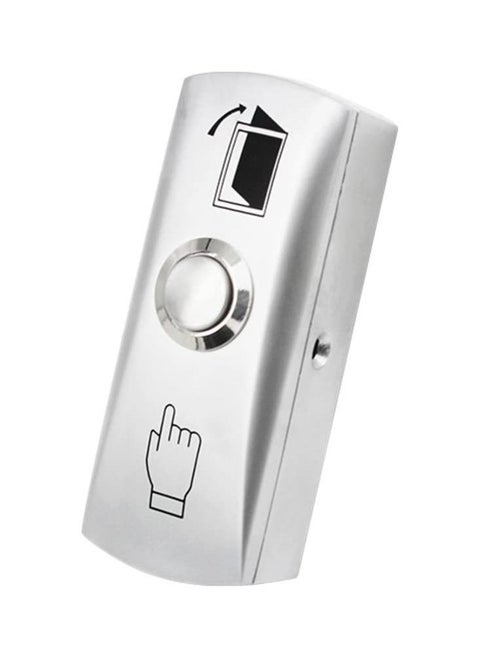 Mini Door Exit Push Button K4 Control Switch with Back Box, Vertical Surface Mount Zinc Alloy Case Input DC12V Output NO/COM for Access Control Door Release and Electronic Locks