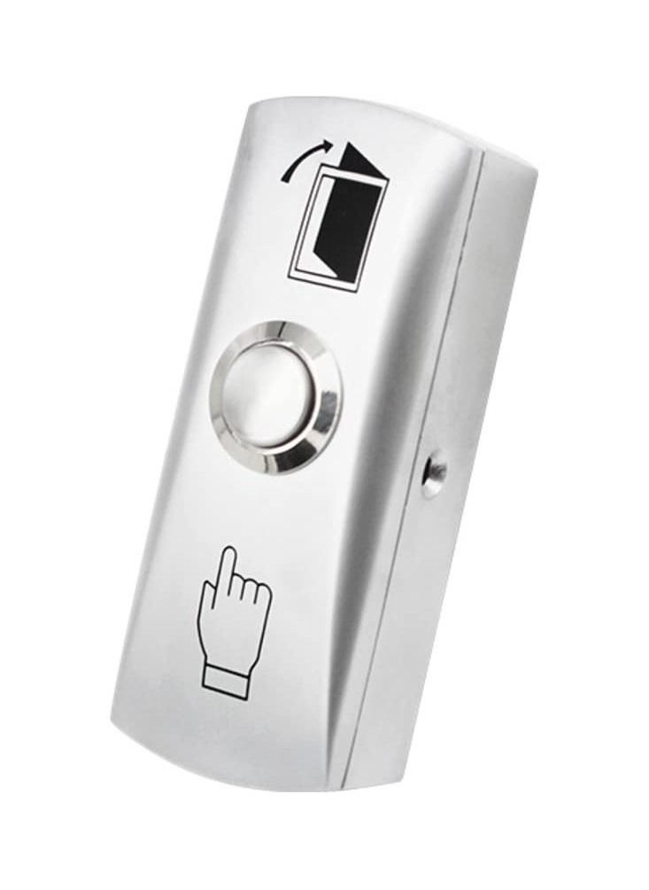 Rubik Mini Door Exit Push Button K4 Control Switch with Back Box, Vertical Surface Mount Zinc Alloy Case Input DC12V Output NO/COM for Access Control Door Release and Electronic Locks  - Image 1