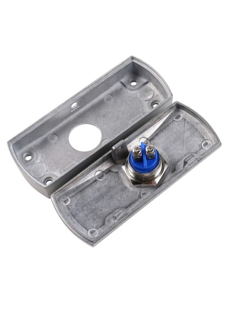 Rubik Mini Door Exit Push Button K4 Control Switch with Back Box, Vertical Surface Mount Zinc Alloy Case Input DC12V Output NO/COM for Access Control Door Release and Electronic Locks  - Image 3