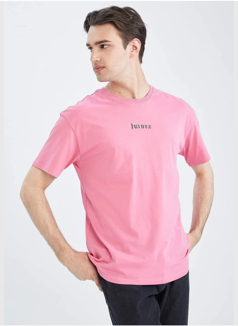 DeFacto Boxy Fit Short Sleeve Back Print T-Shirt