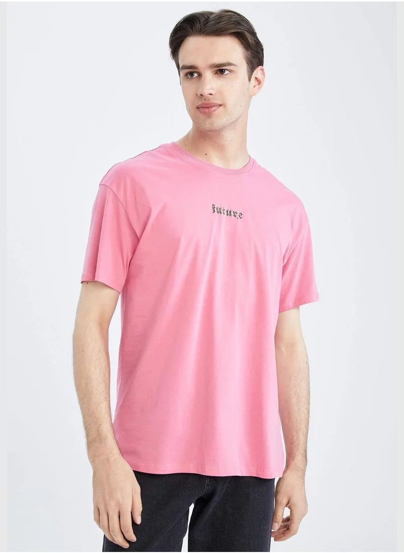 DeFacto Boxy Fit Short Sleeve Back Print T-Shirt