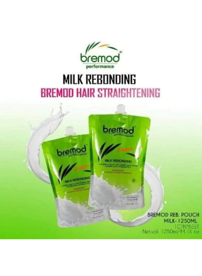 بريمود مجموعة فرد الشعر الاحترافية Performance Milk Rebonding A و B، 1250 مل × قطعتين، شعر ناعم ولامع، عناية احترافية بالشعر - Image 4