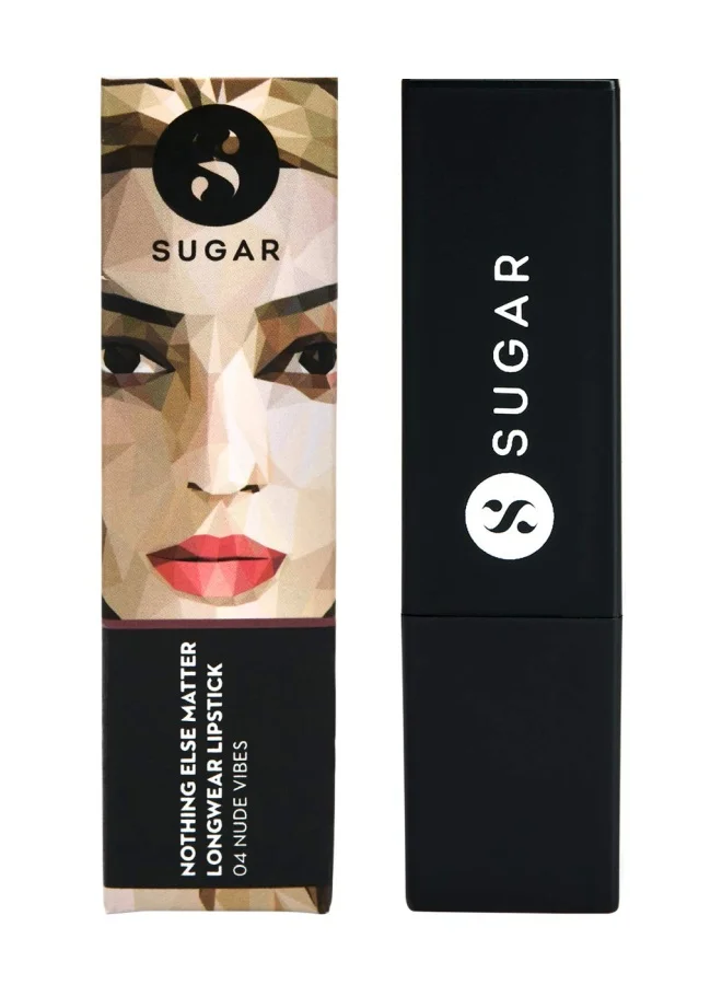 SUGAR Cosmetics Nothing Else Matter Longwear Lipstick - 3.2 Grams 04 Nude Vibes Mauve Nude