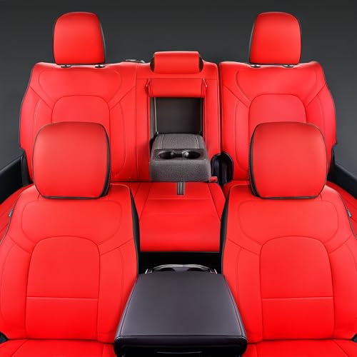 Carlimeki Premium Faux Leather Seat Covers Custom Fit for Dodge RAM 1500 (2019-2026) Crew Cab - Fully Covered, Fit Like a Glove - Armrest Covers Include - (A1 Size, Confirm with Fitment Guide Before Order) - Image 4
