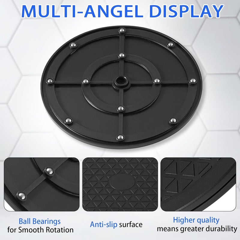 HSTECH 2 Pcs (8 Inch) Heavy Duty Rotating Swivel Stand - Lazy Susan with Steel Ball Bearings for Model Base/Rotating Plants/Crafts Stand Monitor/TV/Monitors/Potted Plants (360˚ Rotation) - Image 2