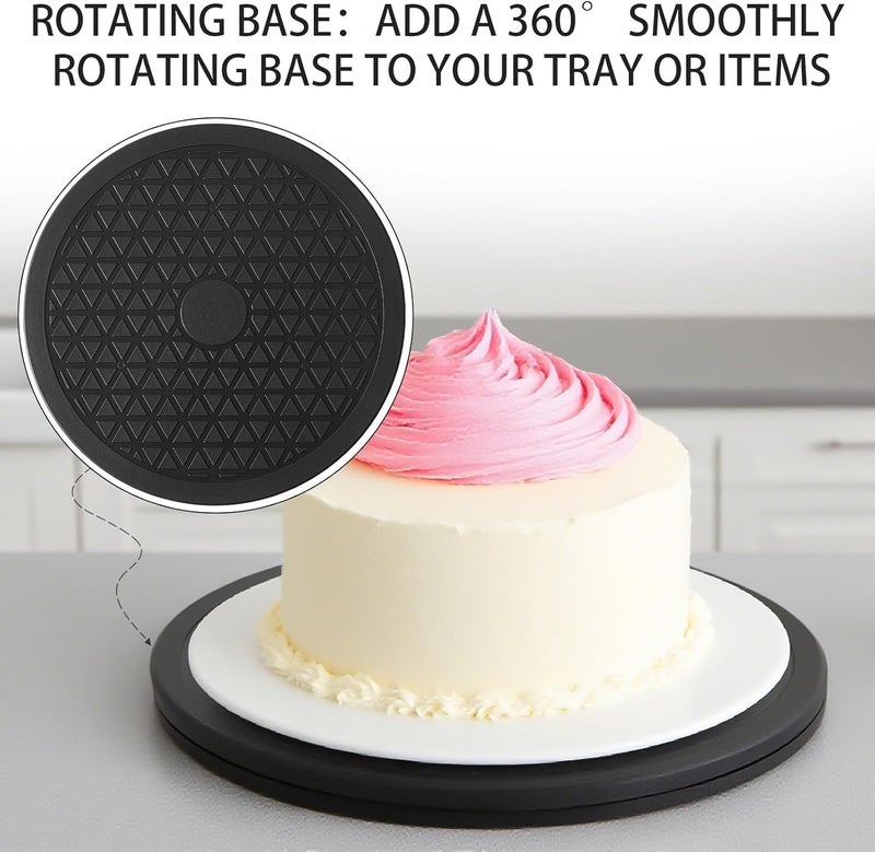 HSTECH 2 Pcs (8 Inch) Heavy Duty Rotating Swivel Stand - Lazy Susan with Steel Ball Bearings for Model Base/Rotating Plants/Crafts Stand Monitor/TV/Monitors/Potted Plants (360˚ Rotation) - Image 5