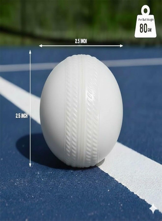 Skygold Heavy Plastic Cricket Training 80 gm Ball Perfect for Practice, Match & Drill Balls for Indoor & Outdoor Cricket Games (White, Pack of 3) - Image 5