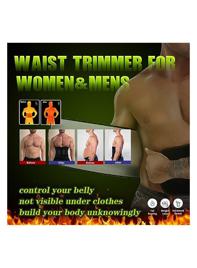 Excefore حزام شد الخصر للنساء والرجال وحزام شد الخصر ورباط العرق، بدلة ساونا للتمرين العرقي وحزام البطن وتشكيل المعدة لتحسين التعرق وتقليل دهون البطن ومحيط الخصر مقاس M - Image 5
