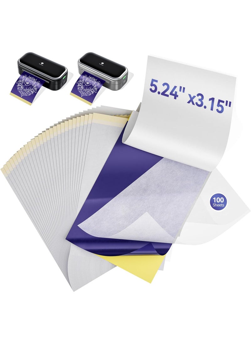 phomemo - Phomemo Tattoo Stencil Paper 3.15" x 5.24" for TP31 Tattoo Printer, 100 Labels - Image 1