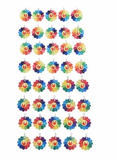 SYOSI Colorful Transparent Smiley, Sunflower Charms Sun Flower, Pendants Resin Sun Flower, Pendants Charms Sun Sunflower Collection Crafts, for DIY Bracelet Necklace Earring Keychain Making 50 Pcs  - Image 1