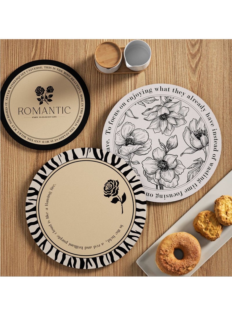 5 Pieces Elegant Drink Coasters, High Temperature Resistant Absorbent Coasters for Drinks Minimalist Home Decor Coaster Set for Wooden Desktop Protective Table, 12cm*12cm(4.7in*4.7in)  - Image 5