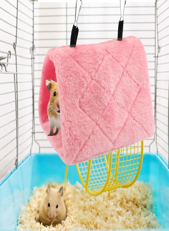 hokable Bird Nest Snuggle Hut Soft Plush Hammock Hanging Cage Tent for Birds Parrot Winter Warm Bed Pet Toy for Hamster Parrot Macaw Budgies Eclectus Parakeet Cockatiels Cockatoo Lovebird (Pink) - Image 5