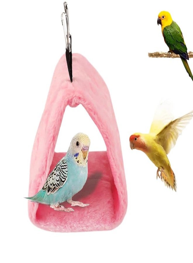 hokable Bird Nest Snuggle Hut Soft Plush Hammock Hanging Cage Tent for Birds Parrot Winter Warm Bed Pet Toy for Hamster Parrot Macaw Budgies Eclectus Parakeet Cockatiels Cockatoo Lovebird (Pink) - Image 1