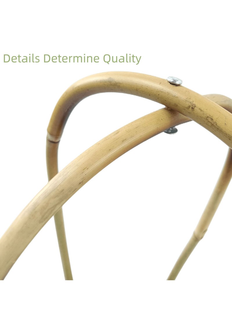 EcoBudding Bamboo Trellis Double U Hoops (24IN) Flower Climbing Frame With A Pair Of Garden Gloves And Some Binding Wire  - Image 2