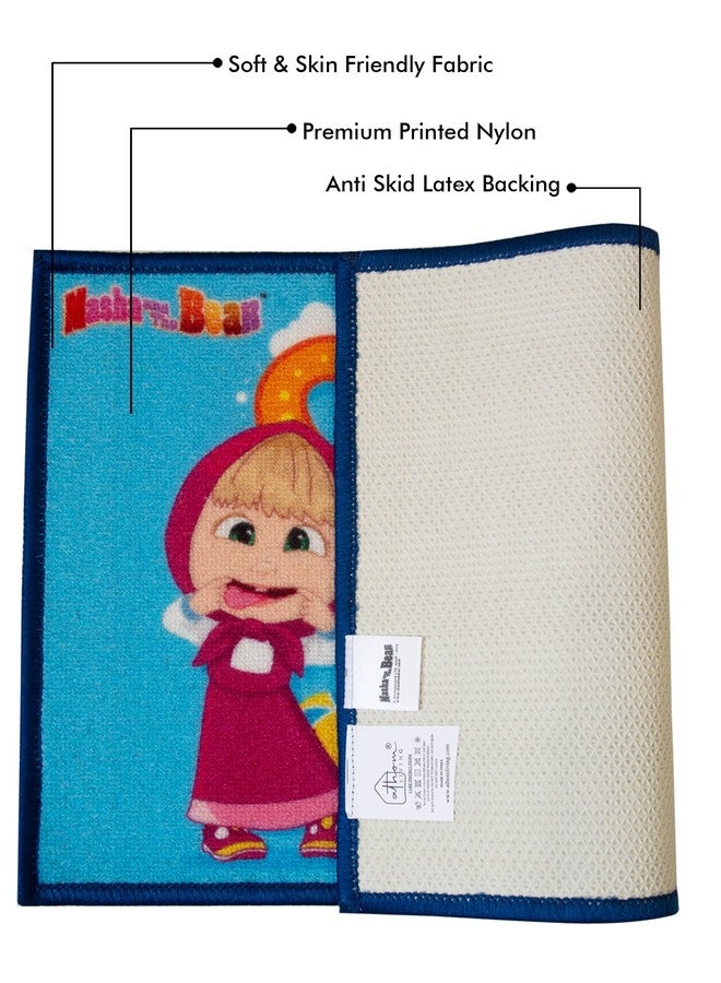 Athom Living Masha and The Bear Come Play Woth me Themed Multi Colored Kids Premium Nylon Doormat, with Latex Backing, Anti-Skid Doormat, 37 x 57 cm, Pack of 1 - Image 3