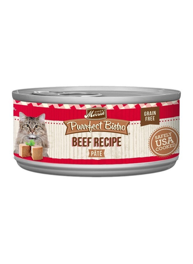 ميريك طعام القطط البالغة المعلب الناعم الفاخر من ميريك بورفيكت بيسترو، خالي من الحبوب، وصفة لحم بقري غنية بالبروتين - علبة 5.5 أونصة - Image 1