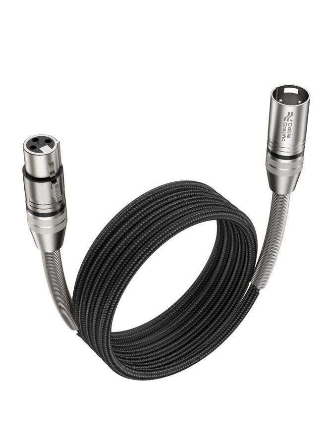 CableCreation CableCreation Xlr Cable 15Ft Microphone Cables Xlr Male To Female Heavy Duty Balanced Nylon Braided Xlr Microphone Cord Compatible With Speaker Systems,Radio Station And More,Black  - Image 1