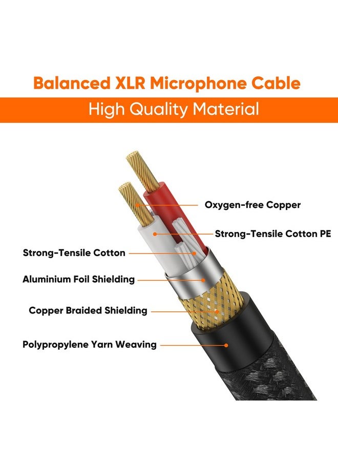 CableCreation CableCreation Xlr Cable 15Ft Microphone Cables Xlr Male To Female Heavy Duty Balanced Nylon Braided Xlr Microphone Cord Compatible With Speaker Systems,Radio Station And More,Black  - Image 3