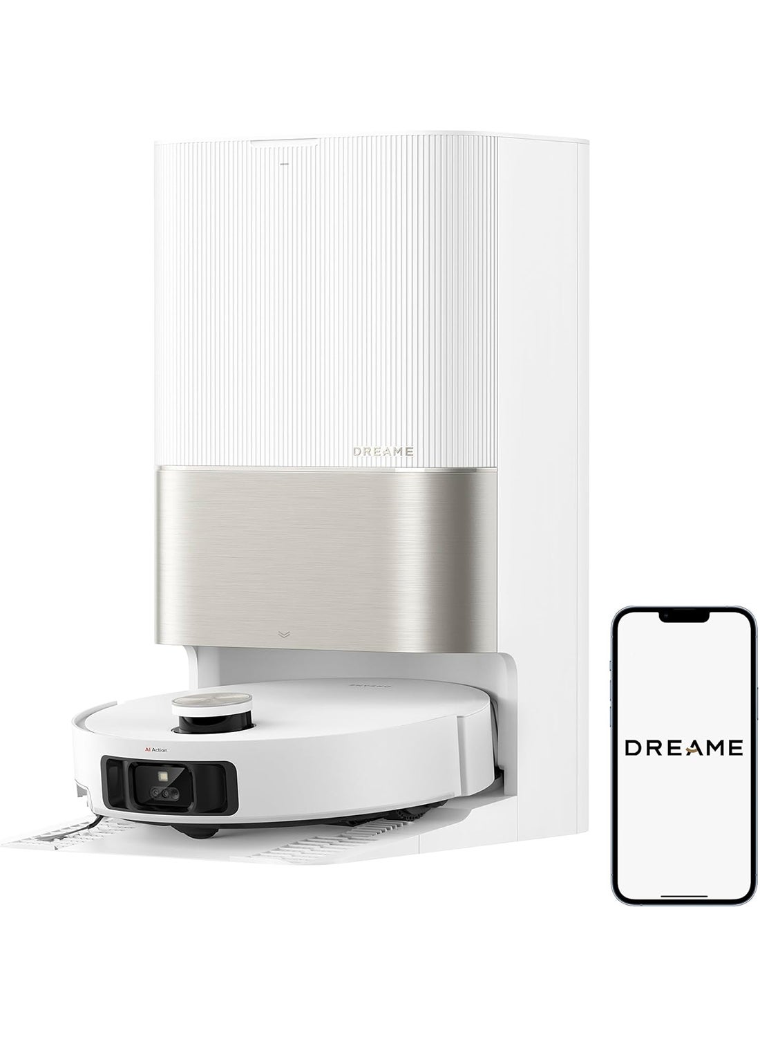 X50 Ultra Complete Robot Vacuum and Mop with Self-Cleaning, Liftable LDS, Clean under Low Furniture, Cross Barriers Up to 6cm, AI Camera, Up to 20,000Pa, Detangling Brush, Voice Control 75.0 W X50 Ultra White