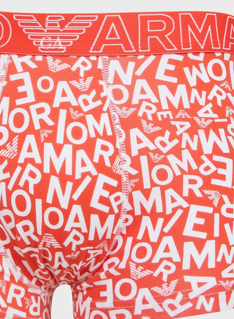 EMPORIO ARMANI Logo Print Trunks