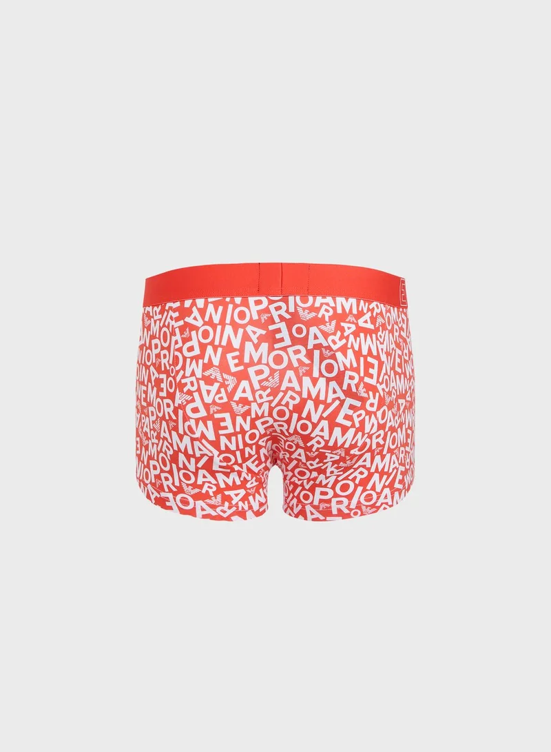 EMPORIO ARMANI Logo Print Trunks
