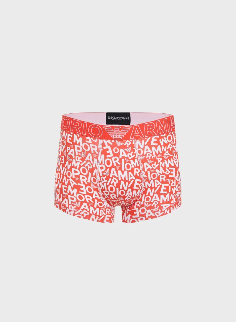 EMPORIO ARMANI Logo Print Trunks