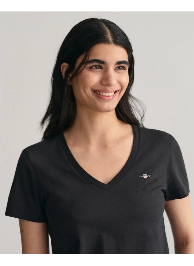 Gant  Gant Shield V-Neck T-Shirt for Women | Best Price UAE
